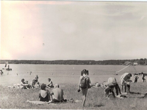 Ansichtskarte lychen strandbad - ansichtskarte,