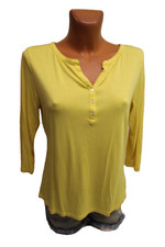 Lascana Shirt S 36/38 dünnes Blusenshirt 3/4-Arm Bluse gelb Damen