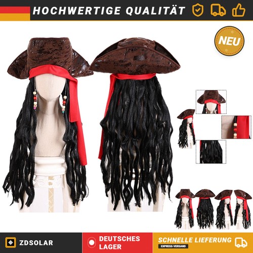 Piratenhut braun mit - braun,