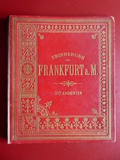 LEPORELLO ALBUM - FRANKFURT MAIN - ca. 1890 - mit BAHNHOF - SYNAGOGE JUDAIKA usw