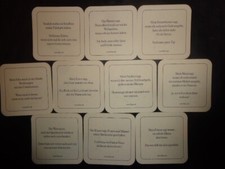 Bierdeckel Brauerei Petersen Flensburg (9) 10 Serie Sprüche