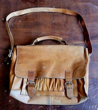 Alte Leder Schultasche