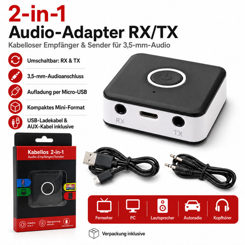 Bluetooth audio adapter 2in1 - audio,