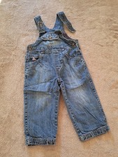 Süße gefütterte Baby Jeans Latzhose, Winter, mittelblau, Gr. 80, Staccato 