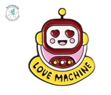 Anstecker Love Machine Herz Erotik Sex 2,8 x 3,2 cm Glücksbringer Geschenkidee
