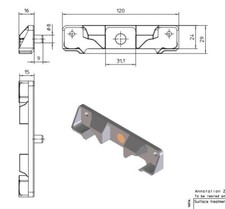 Ersatz Schließblech passend für Velux Dachfenster 025116 TG2 GGU GGL GPU GPL GHU