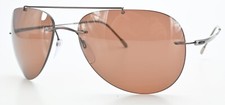 SILHOUETTE Sonnenbrille 8142 40 6201 Titan Pilot Braun Polarisiert UV Copper