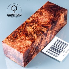 1917 Pappel Maser | 120x40x30 | Griffblock stabilisiert | ACRYHOLZ | Messergriff