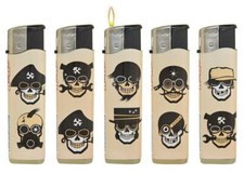 10 x Feuerzeug " Skullomania " Elektronikfeuerzeuge Skull Totenkopf Pirates
