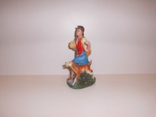 Krippenfigur Hirte mit Hund Weihnachtskrippe Krippenstall Marolin Berkalith