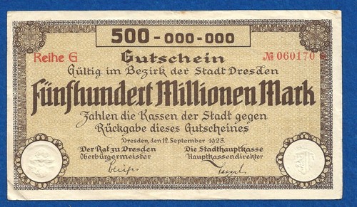 292 notgeld stadt dresden - stadt,