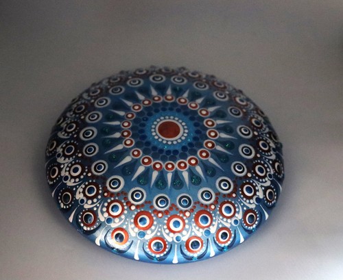 Mandala stein handbemalt 11 - mandala, handbemalt,