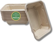 550 ml kompostierbarer Lebensmittelbehälter & Deckel biologisch abbaubar Bagasse Catering Takeaway