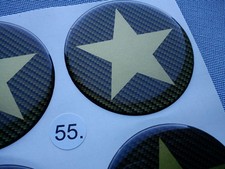 4x Carbon Lock Embleme für