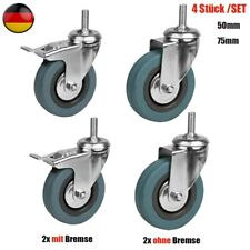 Transportrollen Schwerlastrollen 4er Set Bockrollen Lenkrollen mit ohne Bremse.