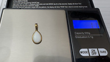 Opal Anhänger Gold 333 Milchopal 1,1 g 22 mm Clip-Öse