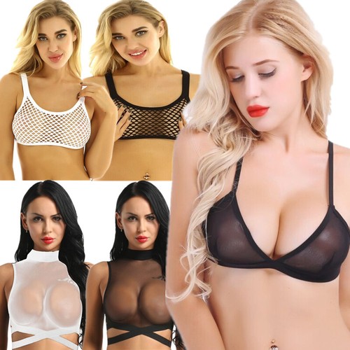 Damen crop tops sexy - tops, sheer