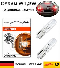 2x Osram W1,2W 12V W2x4,6d