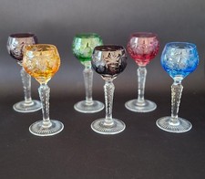 Nachtmann Bleikristall Traube Likörglas Schnapsglas 6x Bunter Überfang TOP