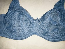BH mit Bügel und Spitze ULLA POPKEN Gr.110C blau  glänzend neu