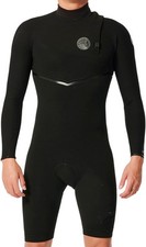 RIP CURL Neopren Surfanzug Neoprenanzug E BOMB 2/2 LS ZIP FREE Shorty 2025 black