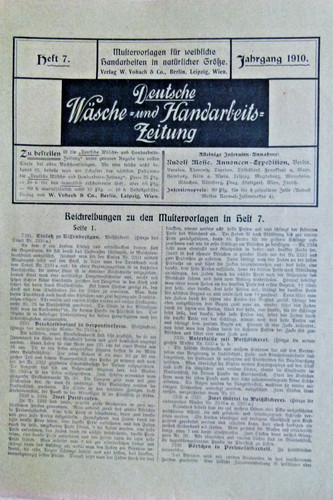 Altes modeheft 1910 - modeheft, v.