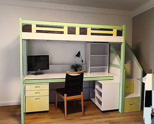 Hochbett mit schreibtisch - vb,