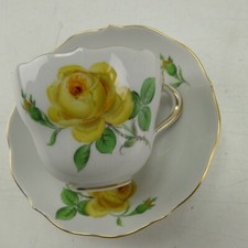 Meissen Gelbe Rose Mokkatasse