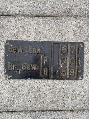 Alte bremsgewichtstafel - alte,