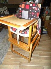Kinder Hochstuhl von Storchenmühle  Kombi 2tlg.Tisch+Stuhl mit Polster v.Herlag