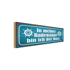 Holzschild 10x27 cm in meiner