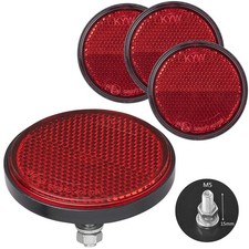 4 x Rückstrahler Ø60 Rot