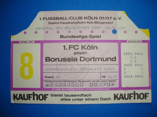 Ticket köln bvb - 80/81,