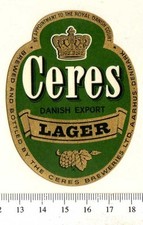 Dänisches bieretikett ceres - -,