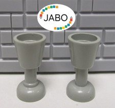 (A12/16/8) Lego 2x 2343 Kelch Becher alt hellgrau 10030 1584 6060 6923 6464