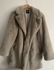 Zara Kunstfell Mantel Gr. XL!