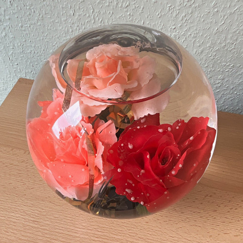 Runde glas kugelvase - runde, 20