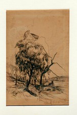 Wilhelm Hübner Lauenburg 1881-1955 Tiermaler, Tusche, 1941 signiert