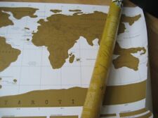 Poster Rubbelkarte in dekorativer Aufbewahrungsrolle Weltkarte Poster neu OVP