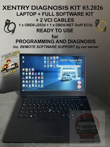 Laptop with mercedes xentry - with,