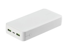 TRONIC Powerbank TPB20000C1 20000mAh PD QC 3.0 USB-C 2 Geräte parallelladen weiß