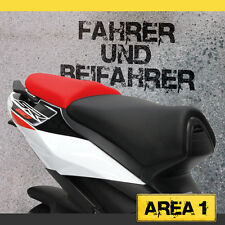 Aprilia SR 50 R / FACTORY Sitzbezug Set - Schwarz / Rot