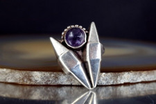Ring Silber 925 Amethyst zeitlos schön & ausgefallen 17,5 mm 