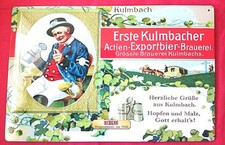 Blechschild 3D geprägt 23x35 Erste Kulmbacher Aktienbrauerei EKU Bier Pils Bar 