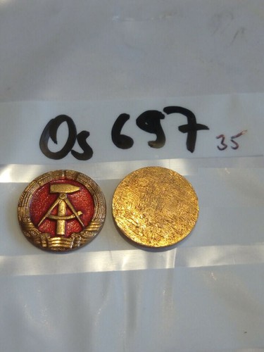 Kokarde ddr metall golden 17mm - ddr,