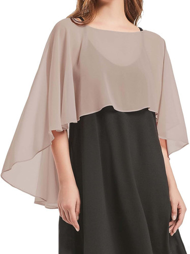 Damen chiffon cape - chiffon, schals