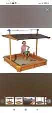 Gaspo Sandspielkasten mit Dach und Höhenverstellung für Dach