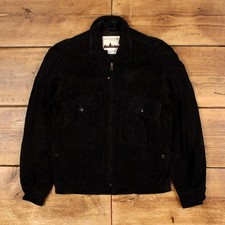 Vintage The New York Leather Co Lederjacke S 90s USA Made Schwarz Damen