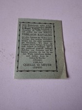 altes Lesezeichen - Verlag Quelle & Meyer Leipzig