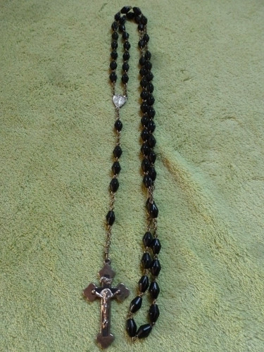 Rosenkranz perlen schwarz - rosenkranz,,
